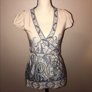 BCBG wrap around top xs